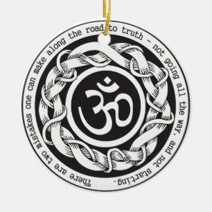 Ornement En Céramique Route au symbole de Devanagari OM de vérité