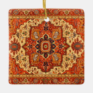 ORNEMENT EN CÉRAMIQUE RUG PERSIEN CLASSIQUE