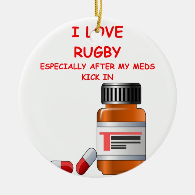 Ornement En Céramique rugby (Devant)