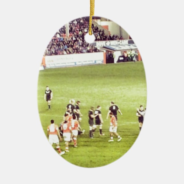 Ornement En Céramique Rugby (Devant)
