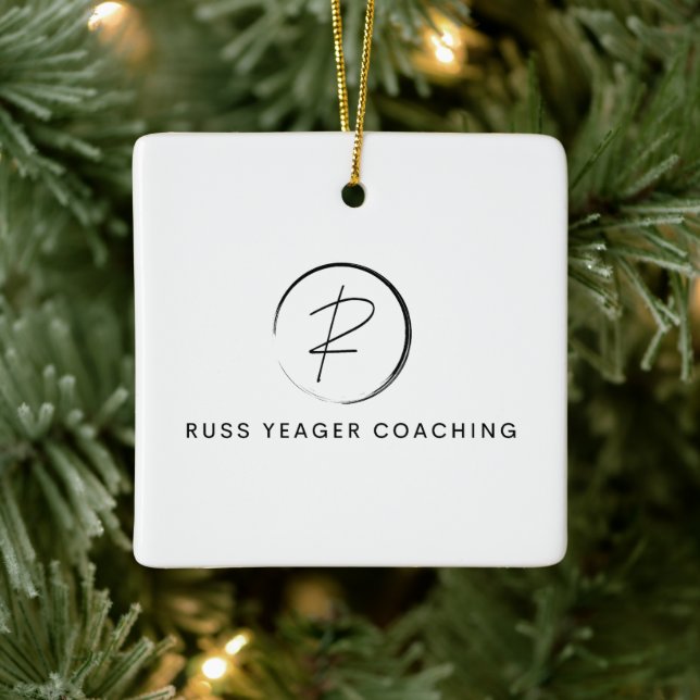 Ornement En Céramique Russ Yeager Coaching Signature Logo (Arbre)