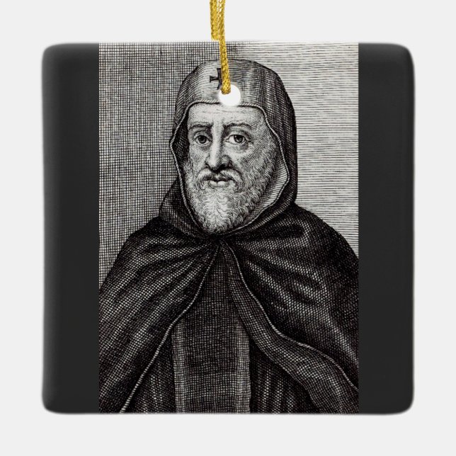 Ornement En Céramique Saint Ephrem le théologien chrétien syrien (Devant)