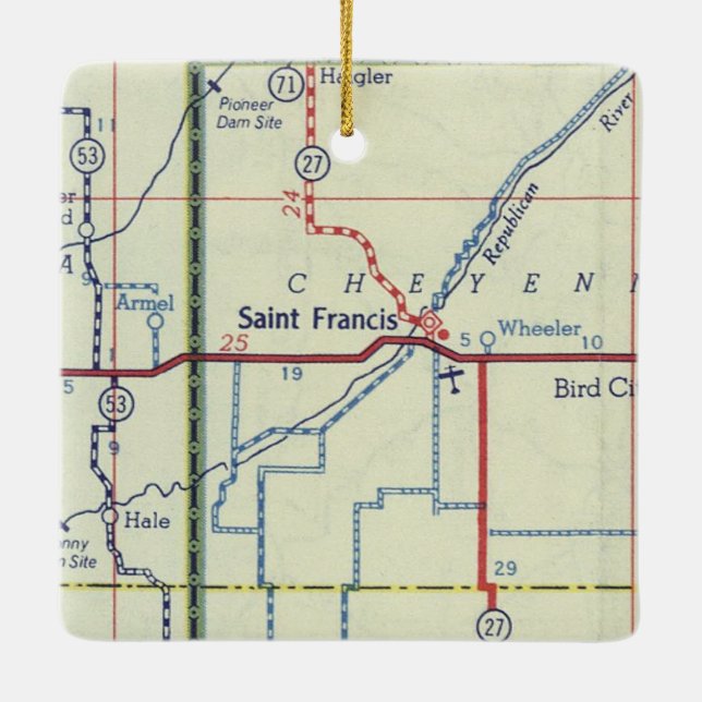 Ornement En Céramique Saint Francis Kansas (Dos)