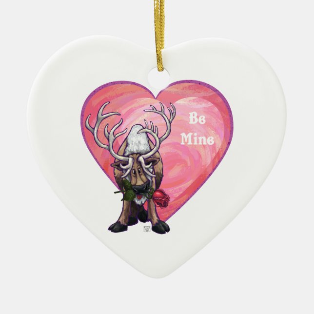 Ornement En Céramique Saint Valentin (Devant)