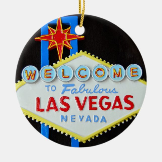 Ornement En Céramique Saison des vacances de Las Vegas (Devant)