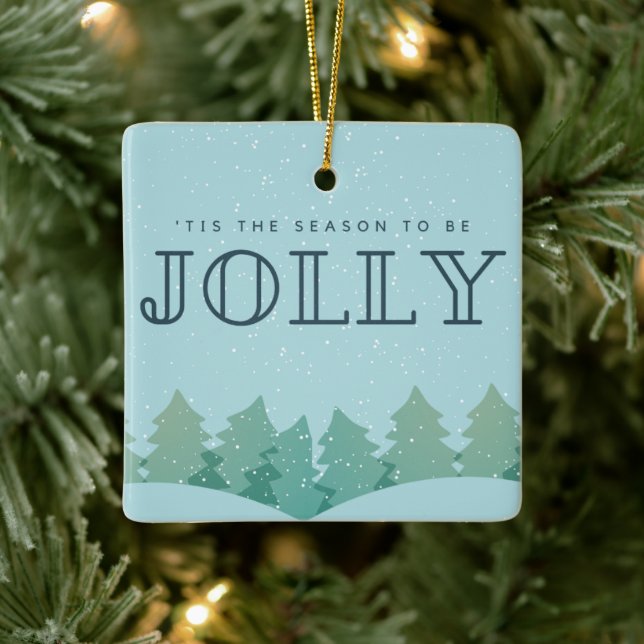 Ornement En Céramique Saison être Jolly Photo Arbre de Noël (Arbre)