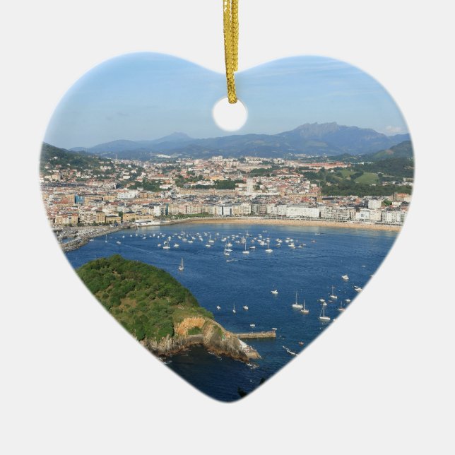 Ornement En Céramique San Sebastian Pays basque Espagne Vue pittoresque (Devant)