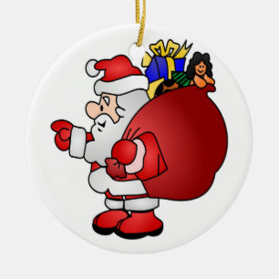 ORNEMENT EN CÉRAMIQUE SANTA CLAUS