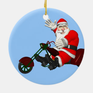 Ornement En Céramique Santa Claus En Moteur