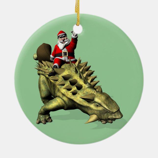Ornement En Céramique Santa Claus Sur Talarurus (Dos)