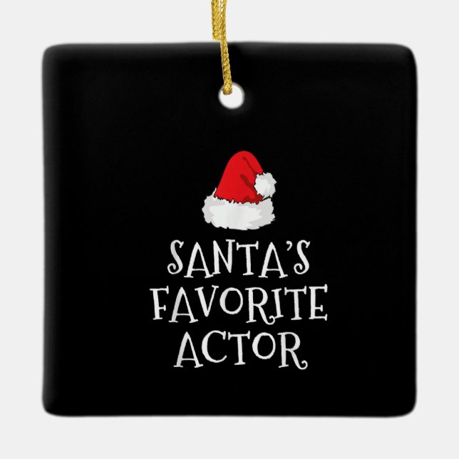 Ornement En Céramique Santas Acteur favori Christmas Actrice intérimaire (Devant)