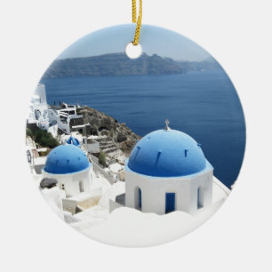 Ornement En Céramique Santorini Grèce