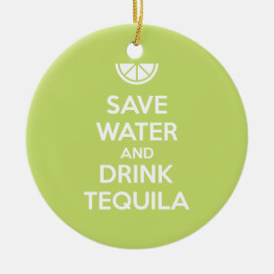 Ornement En Céramique Sauvez l'eau et buvez la tequila