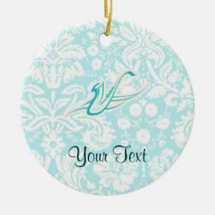 Ornement En Céramique Saxophone turquoise