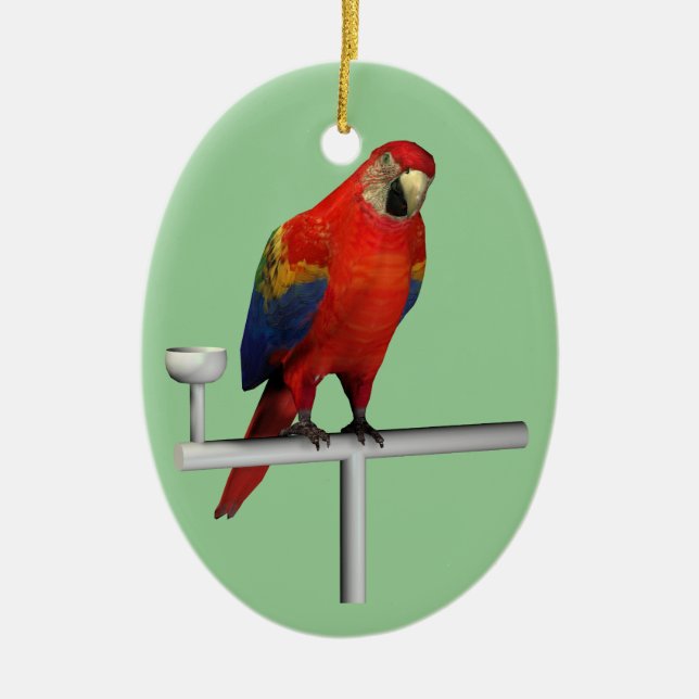 Ornement En Céramique Scarlet Macaw (Devant)