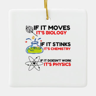 ORNEMENT EN CÉRAMIQUE SCIENCE BIOLOGY CHIMIISTRY PHYSICS