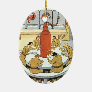Ornement En Céramique Science-fiction vintage, les scientifiques de labo