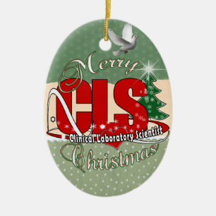 Ornement En Céramique Scientifique clinique de laboratoire de NOËL de