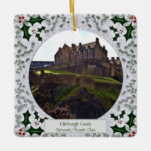 Ornement En Céramique Scottish Royal Stuart Clan Edinburgh Castle Xmas