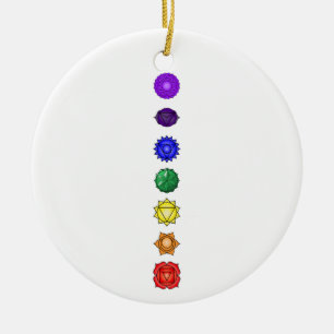 Ornement En Céramique Sept chakras verticaux