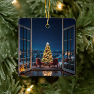 Ornement En Céramique Sérénité de Noël