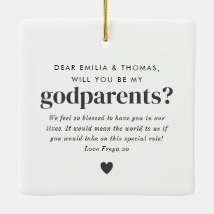 Ornement En Céramique Serez-Vous Mes Parents - Proposition Photo