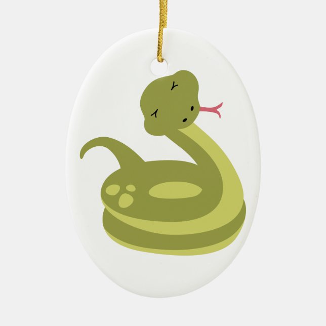 Ornement En Céramique Serpent mignon (Devant)