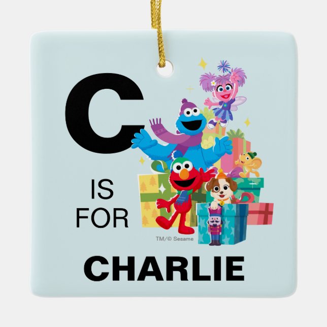 Ornement En Céramique Sesame Street Pals and Presents (Devant)