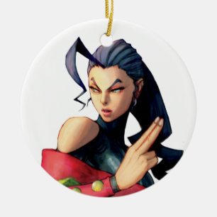 Ornement En Céramique S'est levé supportant deux doigts