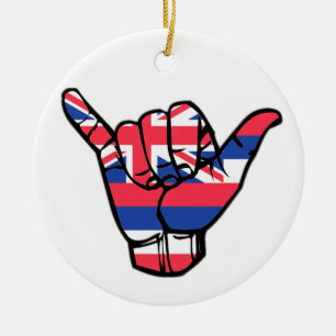 Ornement En Céramique Shaka Hawaii