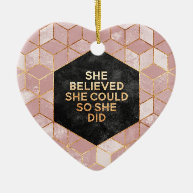 Ornement En Céramique She Believed She Could ainsi She Did (Devant)