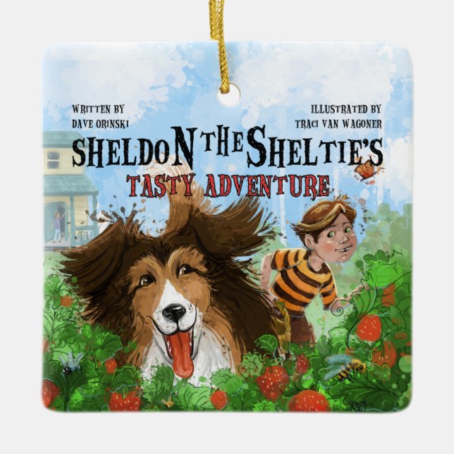 Ornement En Céramique Sheldon the Sheltie (Devant)
