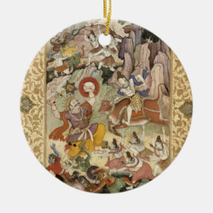 Ornement En Céramique Shiva tuant le démon Andhaka, c.1585-90