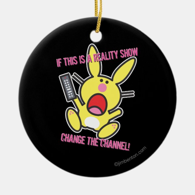 Ornement En Céramique Si c'est une télé réalité (Devant)