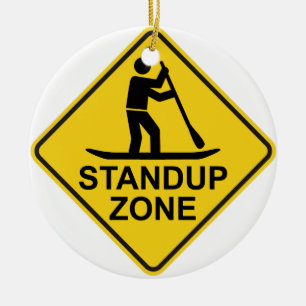 Ornement En Céramique SIGNE ROUTIER DE LA ZONE DE Paddleboard