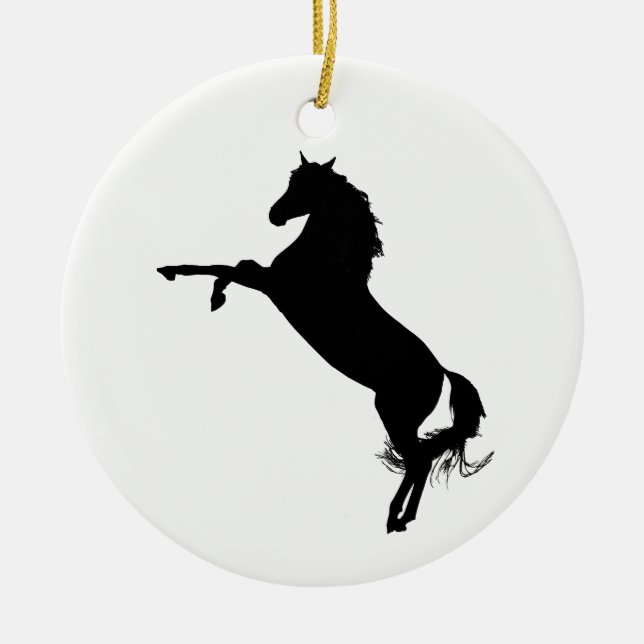 Ornement En Céramique Silhouette Arabe de cheval (Devant)