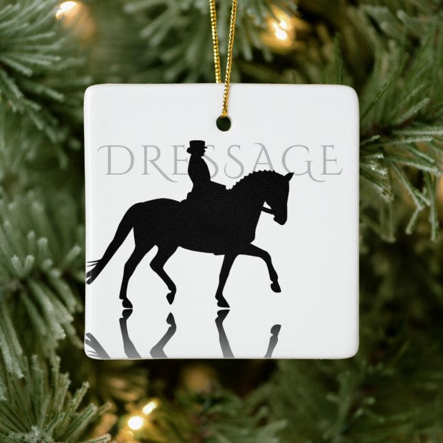 Ornement En Céramique Silhouette personnalisée Cheval de ressourcement N (Arbre)