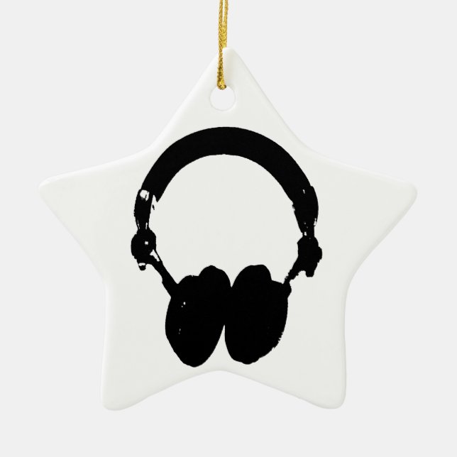 Ornement En Céramique Silhouette pour casque noir et blanc (Devant)