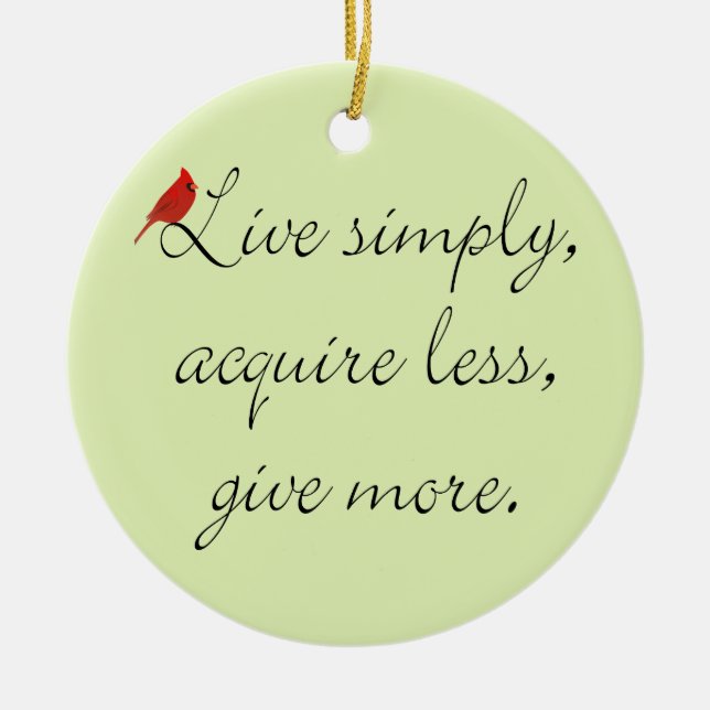 Ornement En Céramique Simplifiez l'ornement de Noël (Devant)