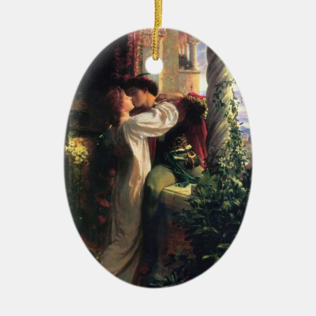 Ornement En Céramique Sir Frank Dicksee, Romeo et Juliet Ornament (Devant)