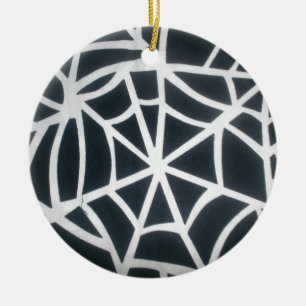 Ornement En Céramique Skeezer Blancs et Noirs Stripes Noir et Blanc St
