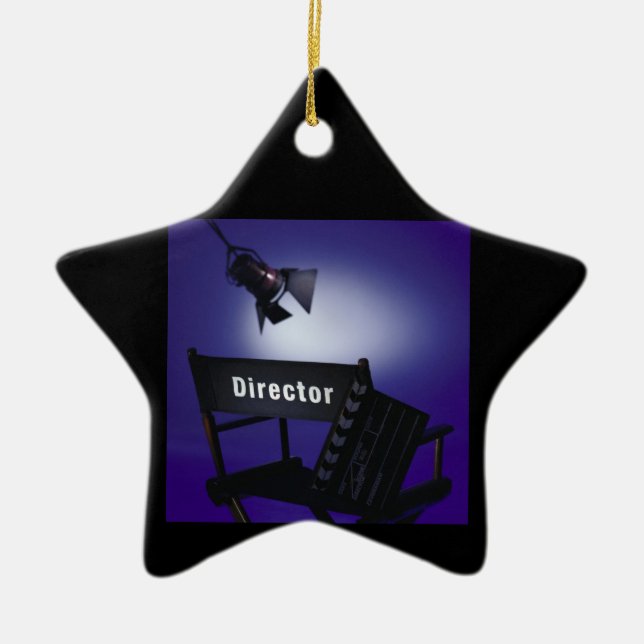 Ornement En Céramique Slate du directeur, chaise et lumière d'étape (Devant)