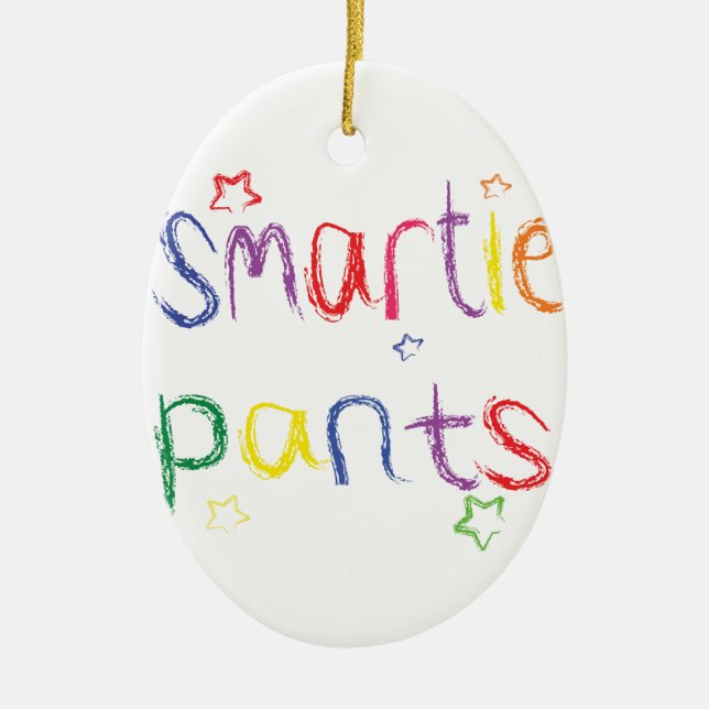 Ornement En Céramique Smartie halète des félicitations d'amusement (Devant)