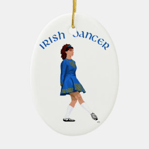 Ornement En Céramique Soft Shoe Irish Dancer in Blue