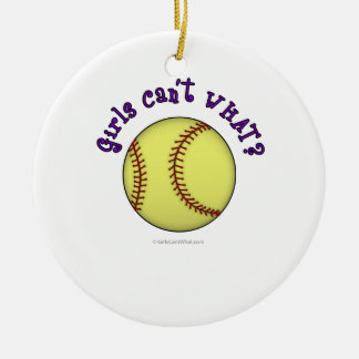 Ornement En Céramique Softball-Purple