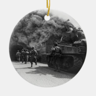 Ornement En Céramique Soldats de la cinquante-cinquième deuxième guerre