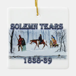 Ornement En Céramique Solemn Tears décrit le Cherokee Trail