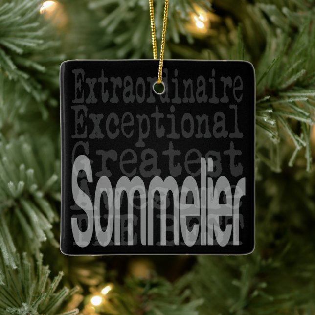 Ornement en céramique Sommelier Extraordinaire (Arbre)