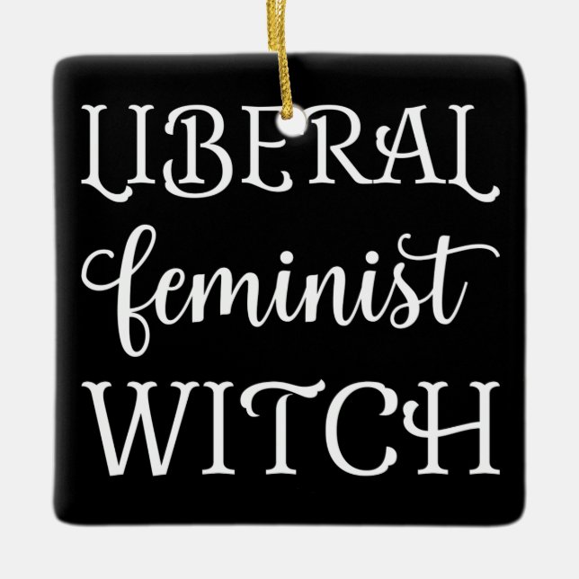 Ornement En Céramique Sorcière féministe libérale I (Devant)