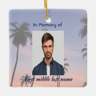 Ornement En Céramique Souvenir commémoratif chrétien de la plage tropica
